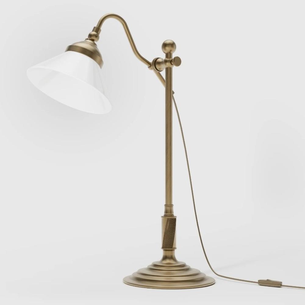 klasicke sklenene buras zlta mosadz stolna lampa antikovana mosadz rustikalna mediteranska pisaci stol osvetlenie nocny stolik spalnova lampa.jpg